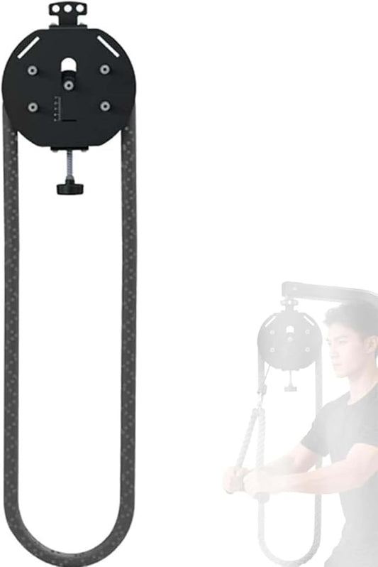 Endless Rope Trainer For Home Gym, Portable Cable Pulley System With 4 M / 14 Ft Closed-Loop Nylon Rope, Adjustable Resistance: 3–30 Kg For Full Body Workout Cardio Hiit Strength