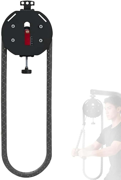 Endless Rope Trainer For Home Gym, Portable Cable Pulley System With 4 M / 14 Ft Closed-Loop Nylon Rope, Adjustable Resistance: 3–30 Kg For Full Body Workout Cardio Hiit Strength