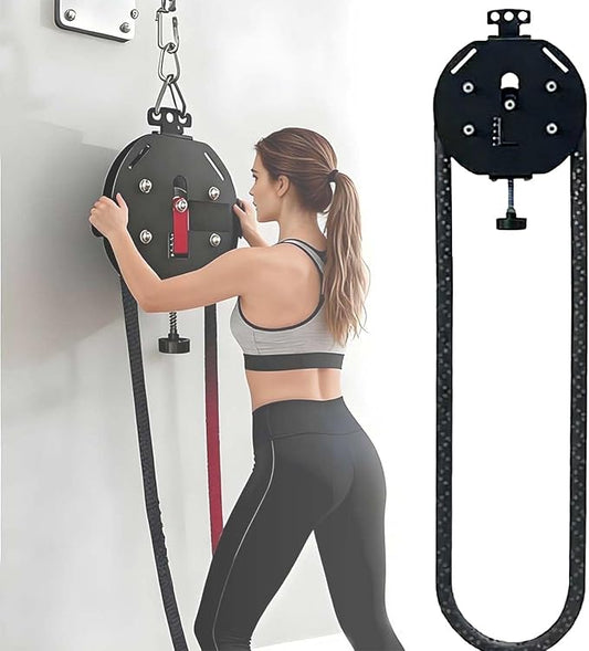 Endless Rope Trainer, Portable Cable Pulley System, Pulley Cable Machine System With Adjustable Resistance, For Grip, Arms, Back, Body Coordination Exercises, No User Weight Limit