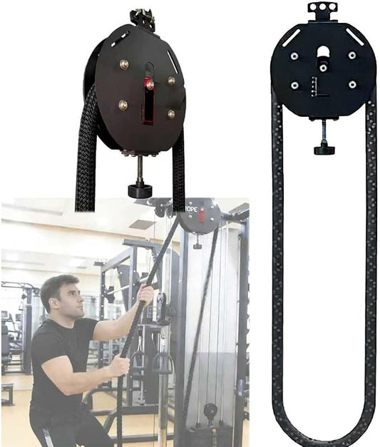 Endless Rope Trainer, Portable Cable Pulley System With 3-30kg Resistance, 4m/14ft Closed-Loop Rope, Full Body Gym For Hiit, Cardio & Strength, Quick Hook Mount On Door Tree Pole