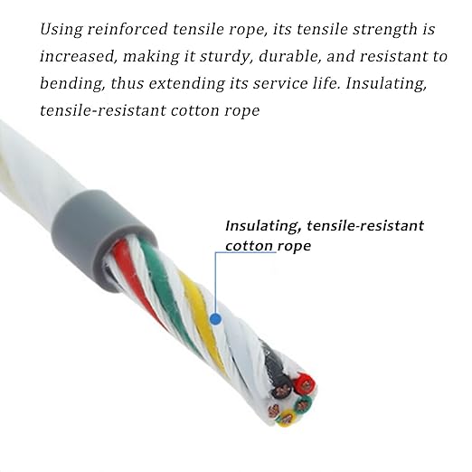 8/10 Core Shielded Drag Chain Cable 20/18 AWG 16ft, Continuous Flex Control Cable, Flexible OFC Copper Wire, -40°C to 105°C, Wear Resistant for CNC Robotics Automation Equipment(32FT,18AWG-6C)