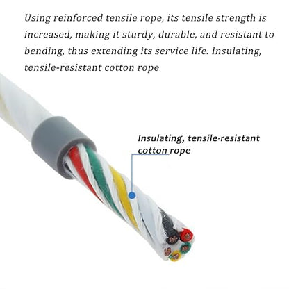 8/10 Core Shielded Drag Chain Cable 20/18 AWG 16ft, Continuous Flex Control Cable, Flexible OFC Copper Wire, -40°C to 105°C, Wear Resistant for CNC Robotics Automation Equipment(50FT,18AWG-10C)