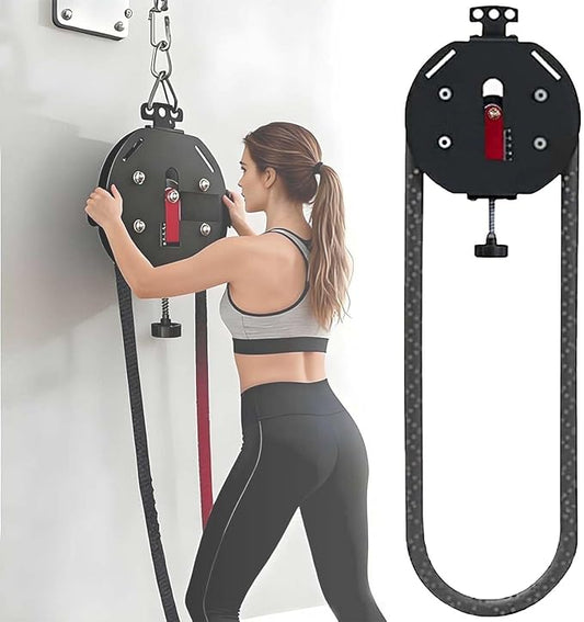 Endless Rope Trainer, Portable Cable Pulley System, Pulley Cable Machine System With Adjustable Resistance, For Grip, Arms, Back, Body Coordination Exercises, No User Weight Limit