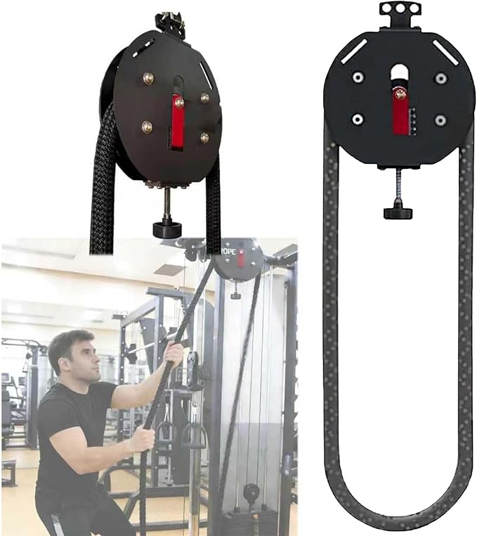 Endless Rope Trainer, Portable Cable Pulley System With 3-30kg Resistance, 4m/14ft Closed-Loop Rope, Full Body Gym For Hiit, Cardio & Strength, Quick Hook Mount On Door Tree Pole
