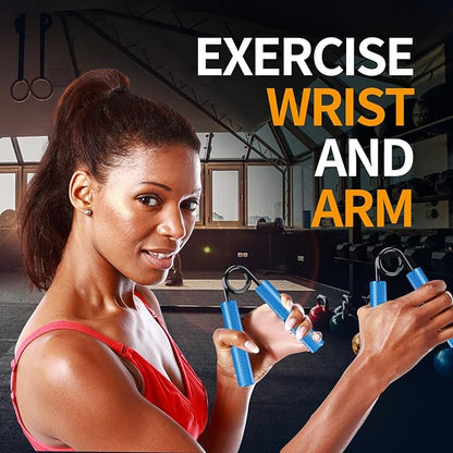 Grip Strength Trainer Set, 50-350LB, Wrist Forearm Strengthener, Metal No Slip, Hand Grip Gripper Strengthener for Strength Training and Exercise, Hand Workout Squeezer Grip Strength