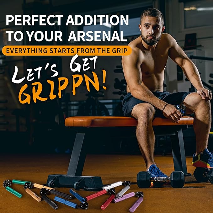 Grip Strength Trainer Set, 50-350LB, Wrist Forearm Strengthener, Metal No Slip, Hand Grip Gripper Strengthener for Strength Training and Exercise, Hand Workout Squeezer Grip Strength