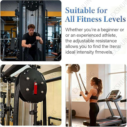 Endless Rope Trainer, Portable Cable Pulley System With 3-30kg Resistance, 4m/14ft Closed-Loop Rope, Full Body Gym For Hiit, Cardio & Strength, Quick Hook Mount On Door Tree Pole