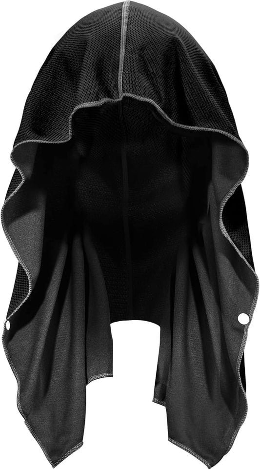 Sukeen Cooling Hoodie Towel, Cooling Towels for Neck and Face Absorbent Quick Drying, Cooling Neck Wraps UV Protection Sport Workout Camping Cycling Cooling Towel