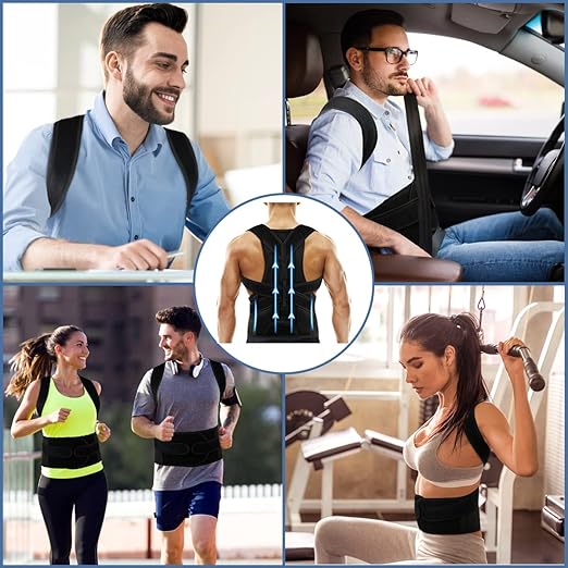 Back Brace Posture Corrector for Women and Men, Relief for Waist, Back and Shoulder Pain, Adjustable and Breathable, Improve Posture XL(37"-42")