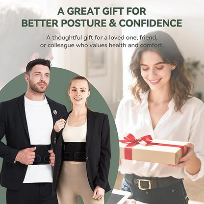 Back Brace Posture Corrector for Women and Men, 4-Point Back Support System for Upper/Lower Back Pain Relief, Scoliosis & Hunchback Correction, Adjustable & Breathable Shoulder Straightener, Large