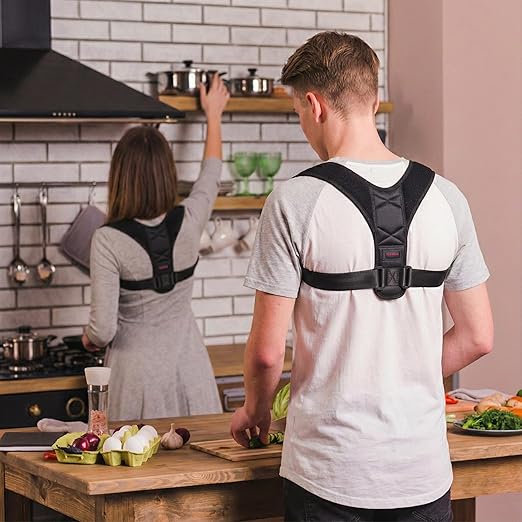FLEXIOR Posture Corrector for Women and Men, Adjustable Back braces for Upper & Mid Spine Support, Comfortable Back Straightener posture corrector for Back with Carry Bag