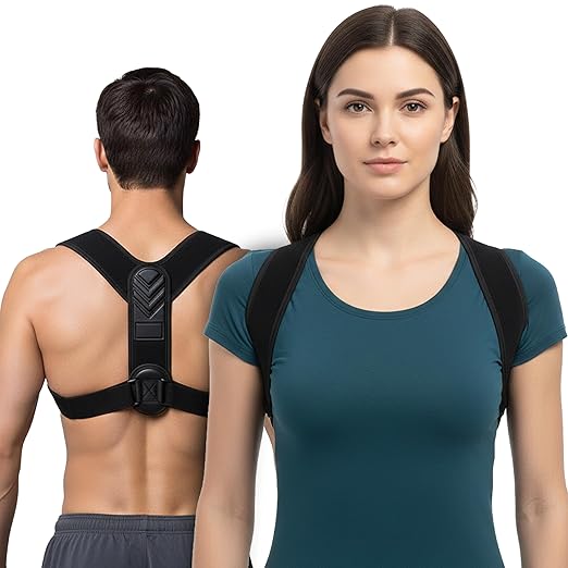 Posture Corrector for Men & Women – Adjustable Back Brace for Shoulder, Neck & Upper Back Support – Breathable, Comfortable, Invisible Under Clothing – Helps Relieve Back, Neck & Shoulder Pain
